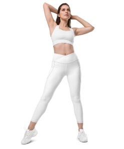 Crossover leggings with pockets