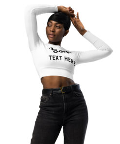 Recycled long-sleeve crop top