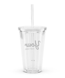 Clear plastic tumbler