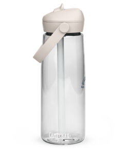 Flip straw water bottle