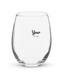 Stemless wine glass