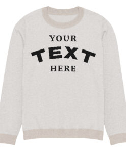 Knitted crew neck sweater
