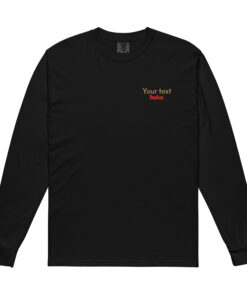 Garment-dyed heavyweight long-sleeve shirt
