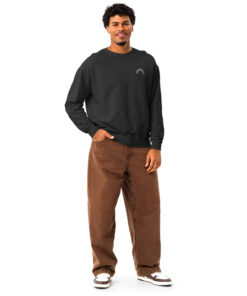 Unisex garment-dyed fleece crewneck sweatshirt