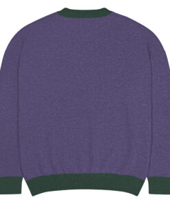 Relaxed fit knitted crew neck sweater