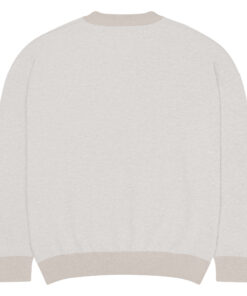 Relaxed fit knitted crew neck sweater
